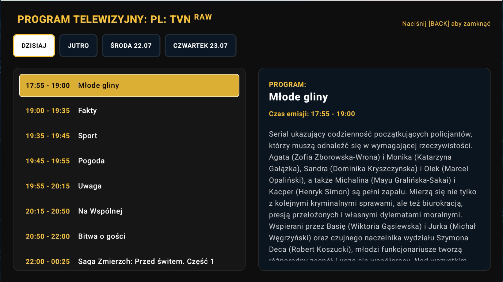 Program EPG